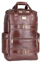 BRAND LEATHER Full Grain Buffalo - Hide Leather Backpack Large Capacity 15/15.6/16/17 Inch Laptop Bag Multi Pockets Travel Daypack