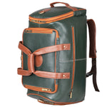 BRAND LEATHER Genuine Leather High Capacity Travel Backpack Cum Duffel Bag