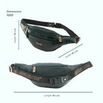 BRAND LEATHER Genuine Leather Stylish Waist Bag Elegant Style Travel Pouch Passport Holder with Adjustable Strap Unisex