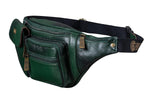 BRAND LEATHER Genuine Leather Stylish Waist Bag Elegant Style Travel Pouch Passport Holder with Adjustable Strap