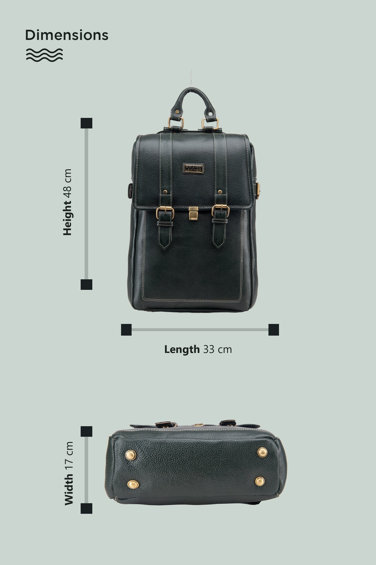 BRAND LEATHER Genuine Leather 14, 15.6 Inch Laptop Backpack For Use Office|Travel|Scahool|College Unisex