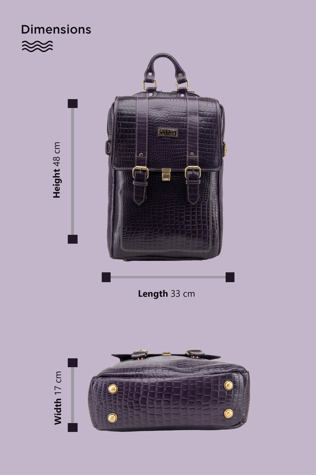 BRAND LEATHER Genuine Leather 14, 15.6 Inch Laptop Backpack For Use Office|Travel|Scahool|College Unisex