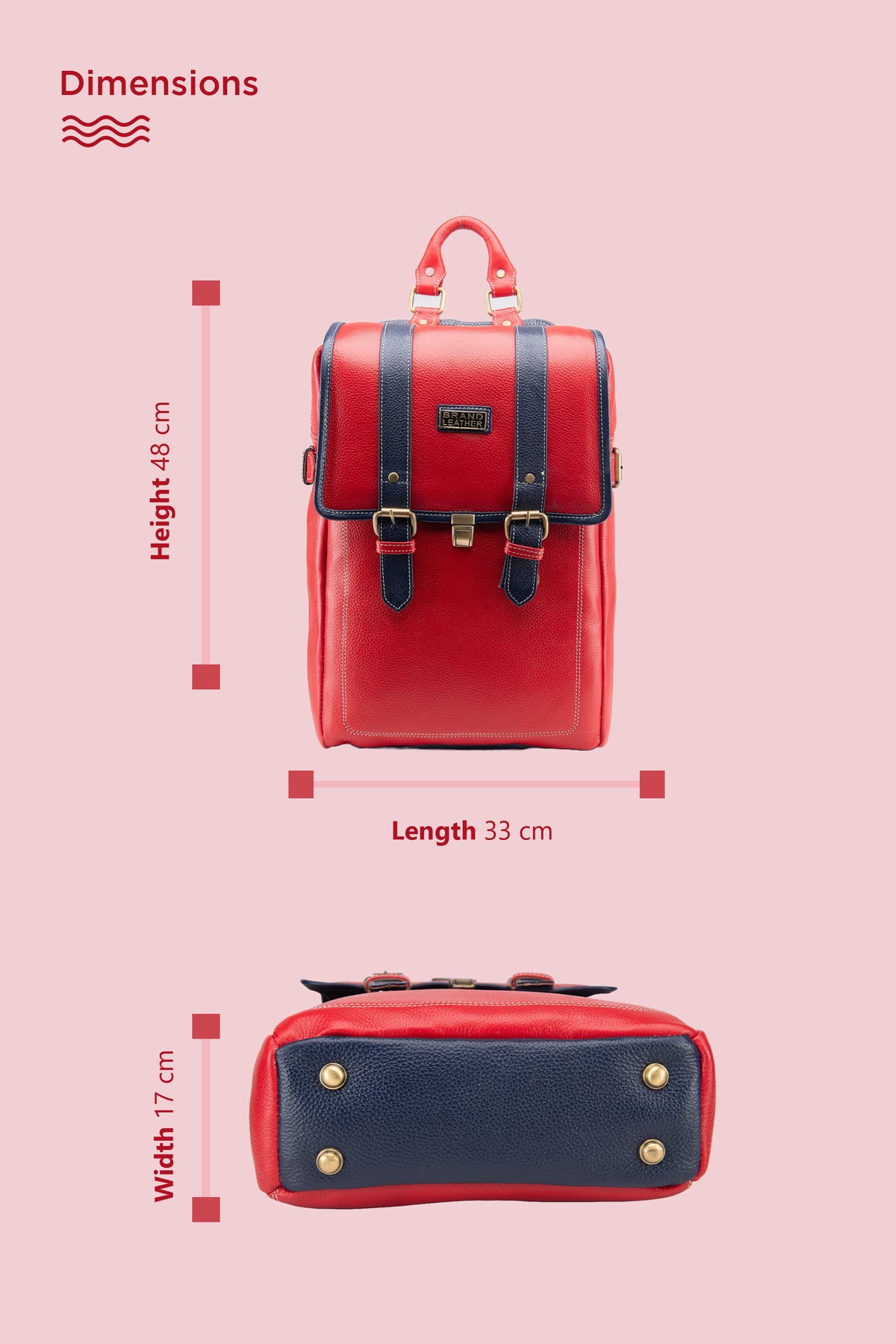 BRAND LEATHER Genuine Leather 14, 15.6 Inch Laptop Backpack For Use Office|Travel|Scahool|College Unisex