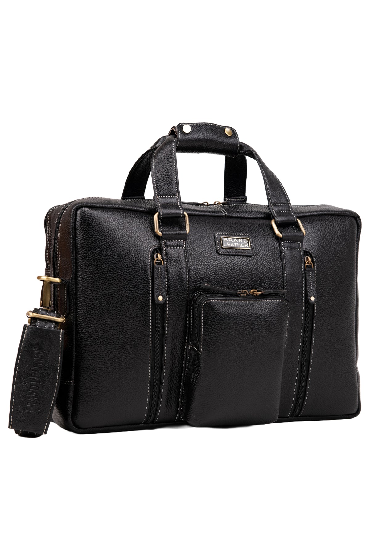 Laptop Bag for Men - Genuine Leather Messenger Bag for Office - Fits up to 16 Inch Laptop -Brown Shoulder Bag with Multiple Compartments - Executive Leather Bag for Work and Travel