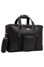 Laptop Bag for Men - Genuine Leather Messenger Bag for Office - Fits up to 16 Inch Laptop -Brown Shoulder Bag with Multiple Compartments - Executive Leather Bag for Work and Travel