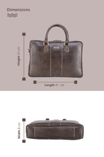 BRAND LEATHER Laptop Bag for Men - Genuine Leather Office Bag with Multiple Compartments Fits 14/15.6/16 Inch Laptop Bag - Messenger and Shoulder Bag for Travel - Water Resistant