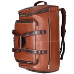 BRAND LEATHER Genuine Leather High Capacity Travel Backpack Cum Duffel Bag