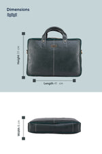 BRAND LEATHER Laptop Bag for Men - Genuine Leather Office Bag with Multiple Compartments Fits 14/15.6/16 Inch Laptop Bag - Messenger and Shoulder Bag for Travel - Water Resistant