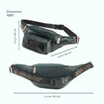 BRAND LEATHER Genuine Leather Stylish Waist Bag Elegant Style Travel Pouch Passport Holder with Adjustable