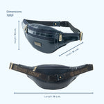 BRAND LEATHER Genuine Leather Stylish Waist Bag Elegant Style Travel Pouch Passport Holder with Adjustable Strap Unisex
