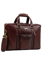 Laptop Bag for Men - Genuine Leather Messenger Bag for Office - Fits up to 16 Inch Laptop -Brown Shoulder Bag with Multiple Compartments - Executive Leather Bag for Work and Travel