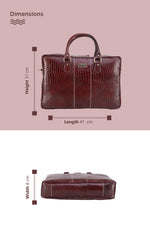 BRAND LEATHER Laptop Bag for Men - Genuine Leather Office Bag with Multiple Compartments Fits 14/15.6/16 Inch Laptop Bag - Messenger and Shoulder Bag for Travel - Water Resistant