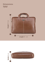 BRAND LEATHER Laptop Bag for Men - Genuine Leather Office Bag with Multiple Compartments Fits 14/15.6/16 Inch Laptop Bag - Messenger and Shoulder Bag for Travel - Water Resistant