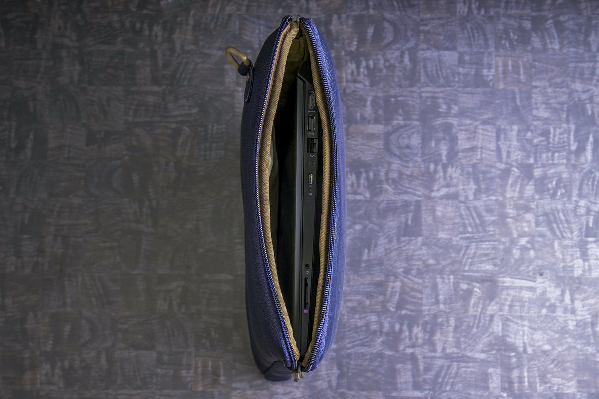 Genuine Leather Laptop Sleeve for Upto 16.3" inch | Shoulder Straps | Adjustable Slings