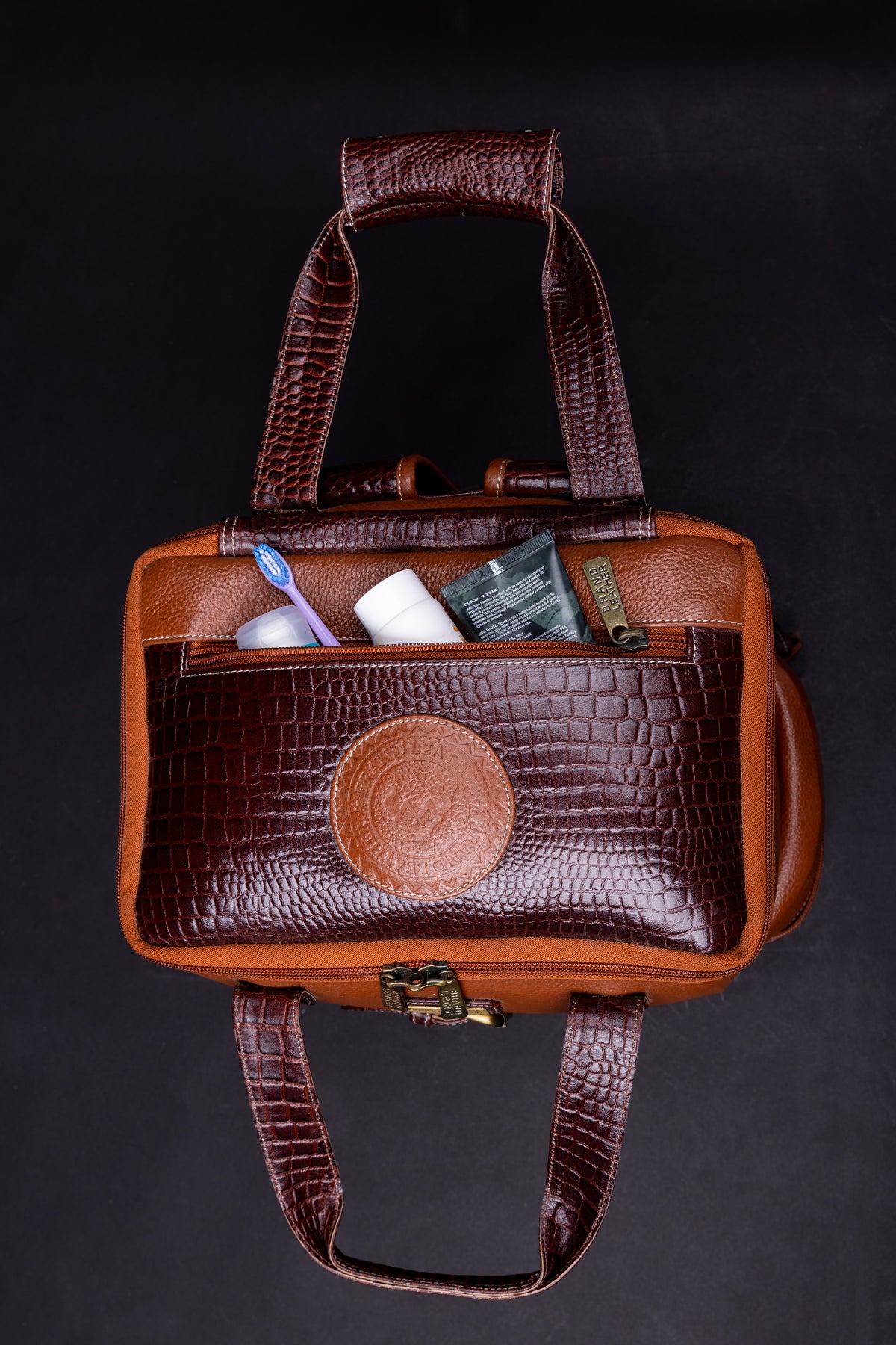 BRAND LEATHER Full Grain Buffalo - Hide Leather Backpack Large Capacity 15/15.6/16/17 Inch Laptop Bag Multi Pockets Travel Daypack