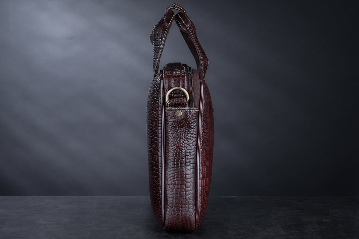 BRAND LEATHER Genuine Leather Laptop Bag for Men/Office Bag for Men |Fits 14|15.6|16 Inch Laptop Bag/MacBook |Leather Bag for Men with Shoulder Straps|Crossbody Laptop Messenger Bag for Men