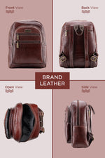 BRAND LEATHER Genuine Leather 14, 15.6 Inch Laptop Backpack For Use Office|Travel|Scahool|College Unisex