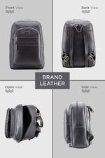 BRAND LEATHER Genuine Leather 14, 15.6 Inch Laptop Backpack For Use Office|Travel|Scahool|College Unisex