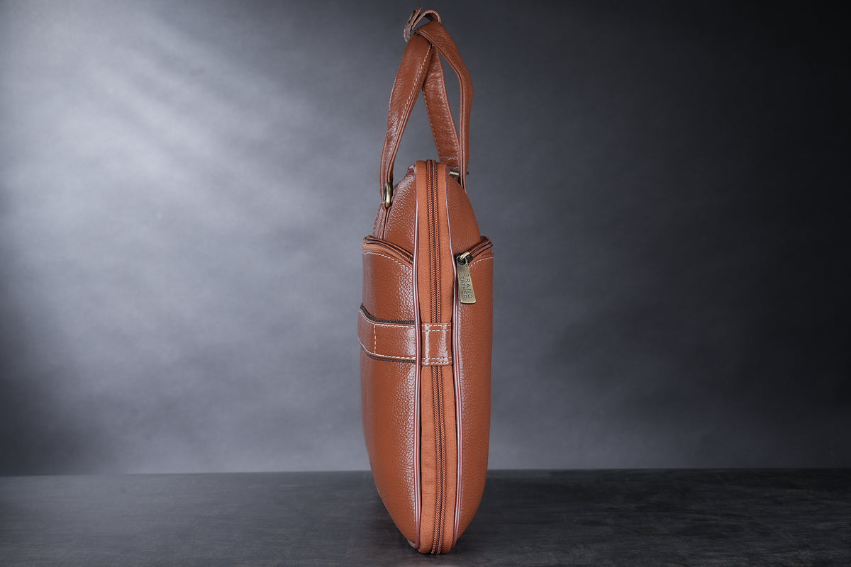 BRAND LEATHER Genuine Leather Laptop Bag for Men/Office Bag for Men |Fits 14|15.6|16 Inch Laptop Bag/MacBook |Leather Bag for Men with Shoulder Straps|Crossbody Laptop Messenger Bag for Men