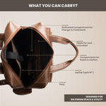 BRAND LEATHER Full Grain Buffalo - Hide Leather Backpack Large Capacity 15/15.6/16/17 Inch Laptop Bag Multi Pockets Travel Daypack