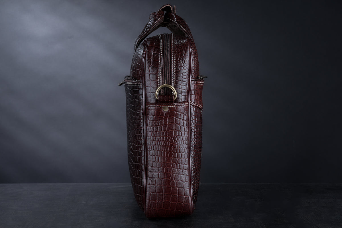 BRAND LEATHER Genuine Leather Laptop Bag for Men/Office Bag for Men |Fits 14|15.6|16 Inch Laptop Bag/MacBook |Leather Bag for Men with Shoulder Straps|Crossbody Laptop Messenger Bag for Men