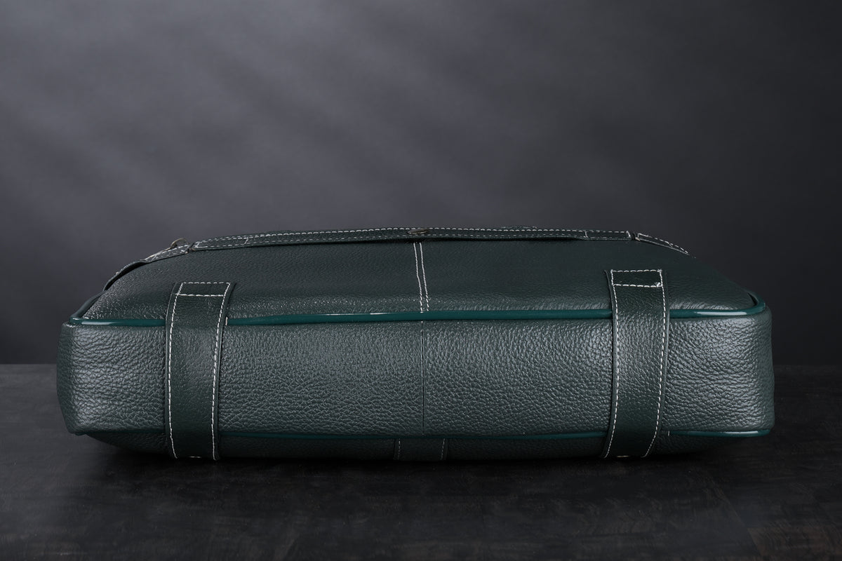 Laptop Bag for Men - Genuine Leather Messenger Bag for Office - Fits up to 15 Inch Laptop -Brown Shoulder Bag with Multiple Compartments - Executive Leather Bag for Work and Travel