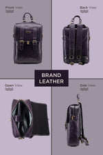 BRAND LEATHER Genuine Leather 14, 15.6 Inch Laptop Backpack For Use Office|Travel|Scahool|College Unisex