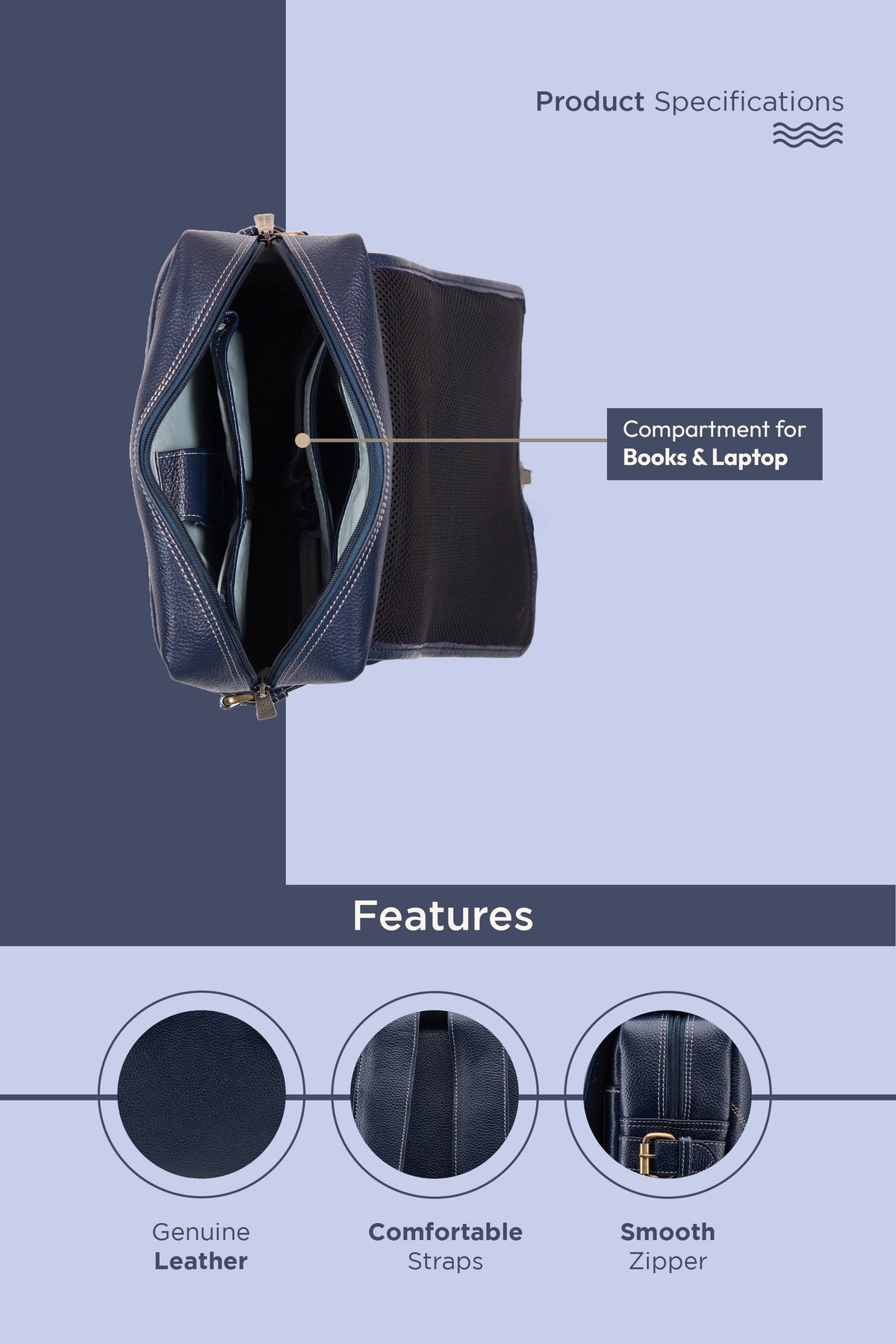 BRAND LEATHER Genuine Leather 14, 15.6 Inch Laptop Backpack For Use Office|Travel|Scahool|College Unisex