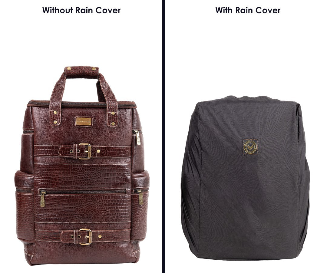 BRAND LEATHER Full Grain Buffalo - Hide Leather Backpack Large Capacity 15/15.6/16/17 Inch Laptop Bag Multi Pockets Travel Daypack