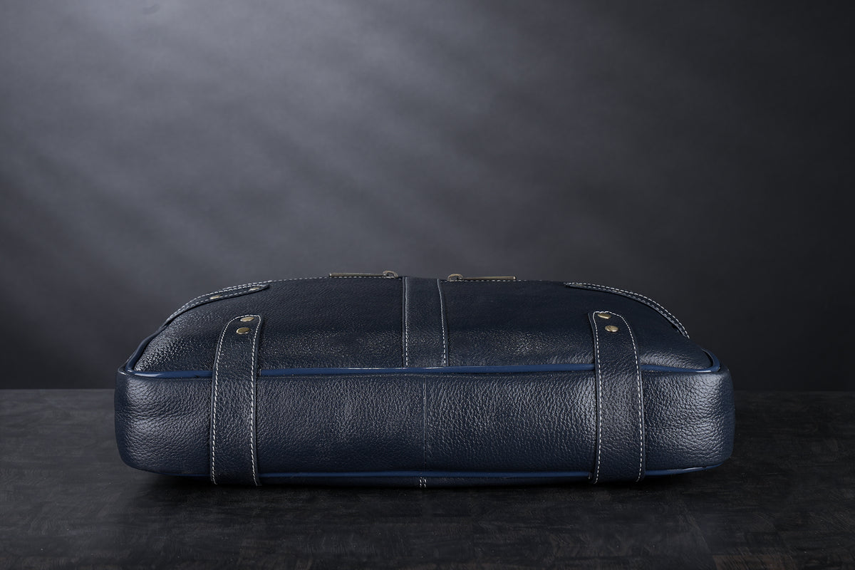 Laptop Bag for Men - Genuine Leather Messenger Bag for Office - Fits up to 15 Inch Laptop -Brown Shoulder Bag with Multiple Compartments - Executive Leather Bag for Work and Travel