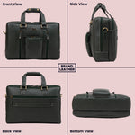 Laptop Bag for Men - Genuine Leather Messenger Bag for Office - Fits up to 16 Inch Laptop -Brown Shoulder Bag with Multiple Compartments - Executive Leather Bag for Work and Travel