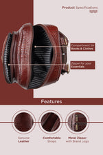 BRAND LEATHER Genuine Leather 14, 15.6 Inch Laptop Backpack For Use Office|Travel|Scahool|College Unisex