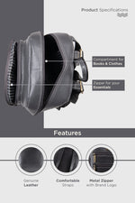 BRAND LEATHER Genuine Leather 14, 15.6 Inch Laptop Backpack For Use Office|Travel|Scahool|College Unisex