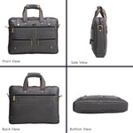 Laptop Bag for Men - Genuine Leather Messenger Bag for Office - Fits up to 16 Inch Laptop -Brown Shoulder Bag with Multiple Compartments - Executive Leather Bag for Work and Travel