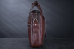 BRAND LEATHER Laptop Bag for Men - Genuine Leather Messenger Bag for Office - Fits up to 13 Inch Laptop -Brown Shoulder Bag