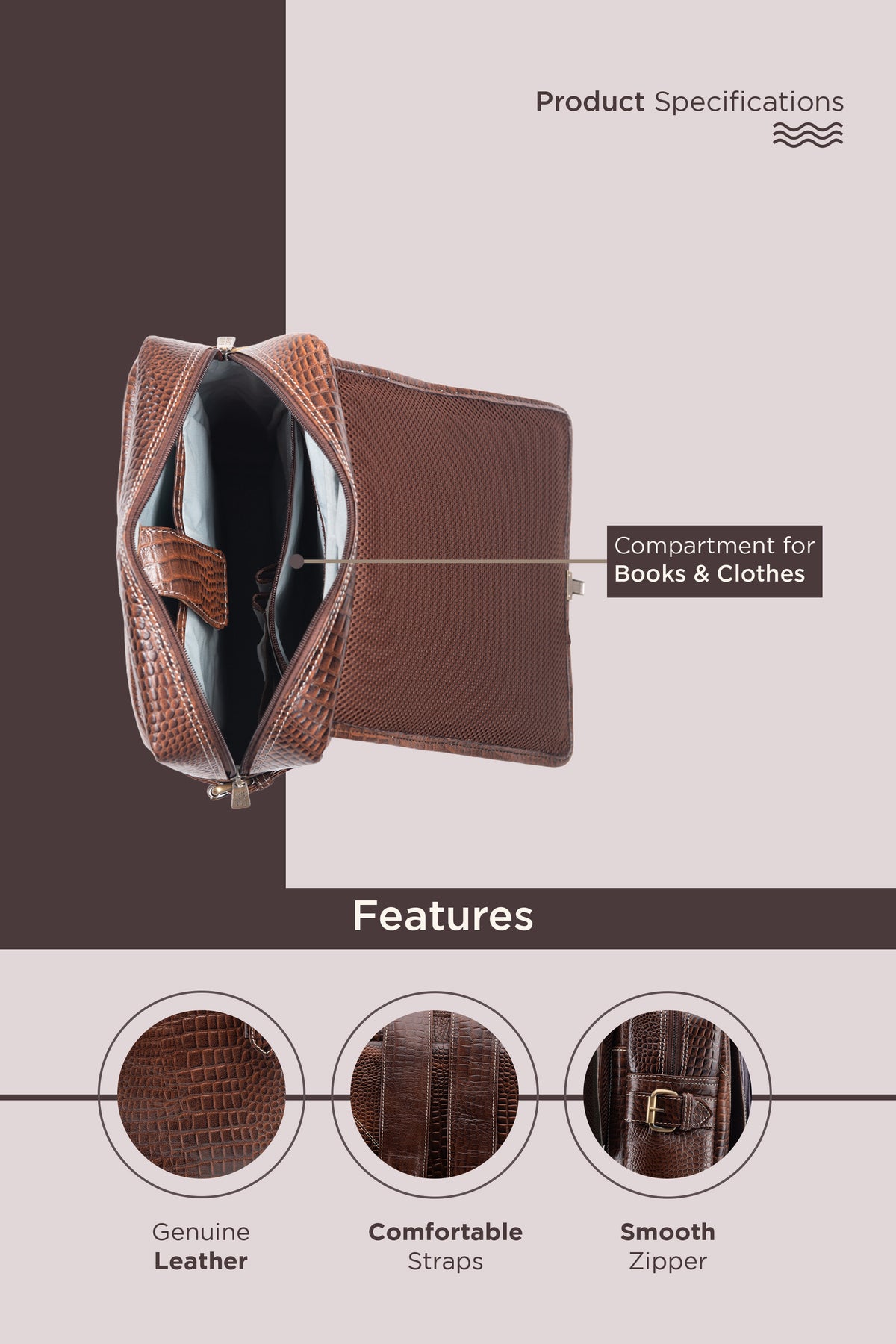 BRAND LEATHER Genuine Leather 14, 15.6 Inch Laptop Backpack For Use Office|Travel|Scahool|College Unisex