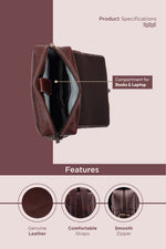 BRAND LEATHER Genuine Leather 14, 15.6 Inch Laptop Backpack For Use Office|Travel|Scahool|College Unisex