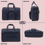 Laptop Bag for Men - Genuine Leather Messenger Bag for Office - Fits up to 16 Inch Laptop -Brown Shoulder Bag with Multiple Compartments - Executive Leather Bag for Work and Travel