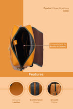 BRAND LEATHER Genuine Leather 14, 15.6 Inch Laptop Backpack For Use Office|Travel|Scahool|College Unisex