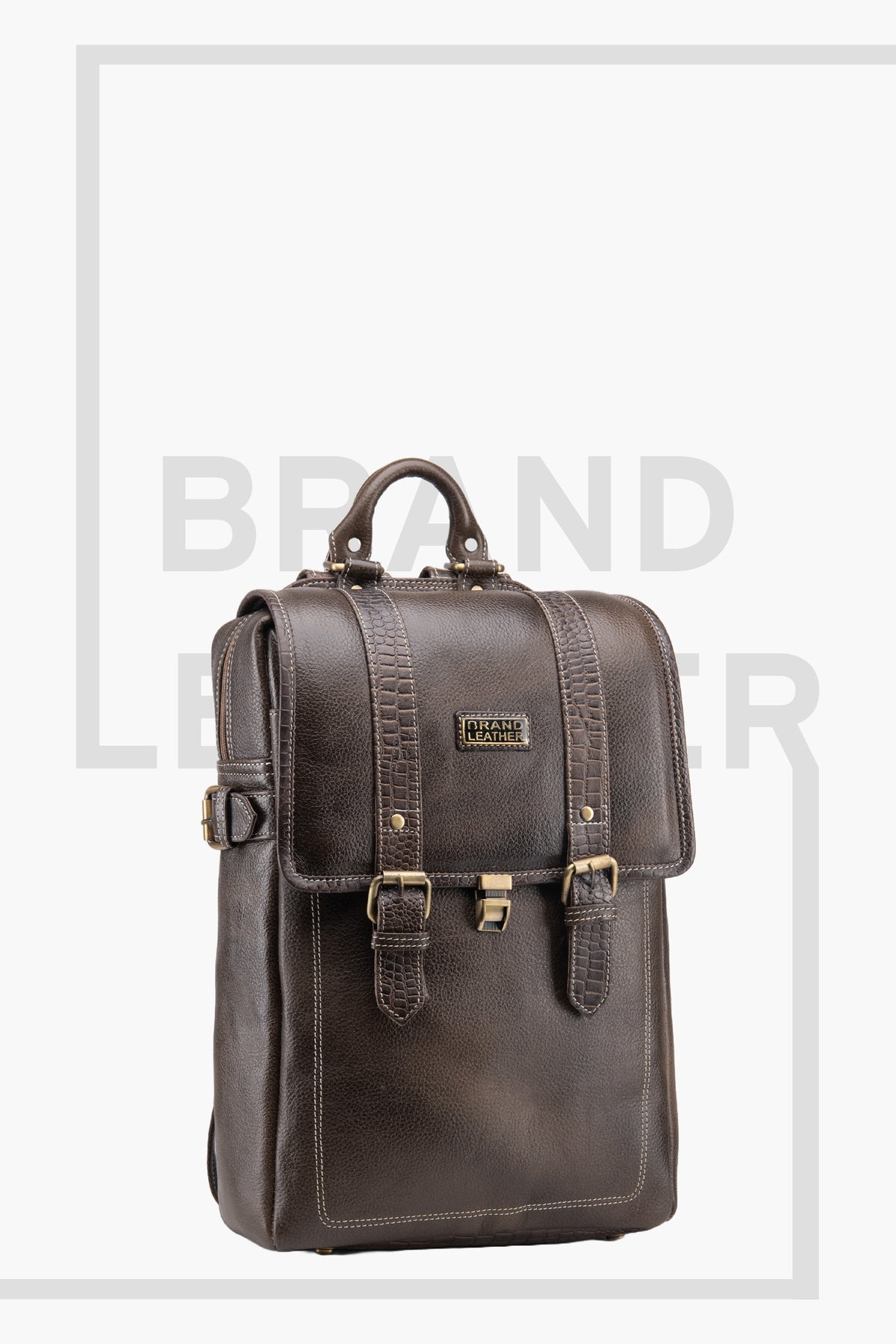 BRAND LEATHER Genuine Leather 14, 15.6 Inch Laptop Backpack For Use Office|Travel|Scahool|College Unisex