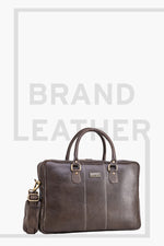 BRAND LEATHER Laptop Bag for Men - Genuine Leather Office Bag with Multiple Compartments Fits 14/15.6/16 Inch Laptop Bag - Messenger and Shoulder Bag for Travel - Water Resistant