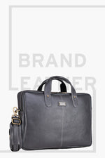 BRAND LEATHER Laptop Bag for Men - Genuine Leather Office Bag with Multiple Compartments Fits 14/15.6/16 Inch Laptop Bag - Messenger and Shoulder Bag for Travel - Water Resistant