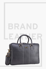 BRAND LEATHER Laptop Bag for Men - Genuine Leather Office Bag with Multiple Compartments Fits 14/15.6/16 Inch Laptop Bag - Messenger and Shoulder Bag for Travel - Water Resistant