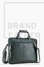 BRAND LEATHER Laptop Bag for Men - Genuine Leather Office Bag with Multiple Compartments Fits 14/15.6/16 Inch Laptop Bag - Messenger and Shoulder Bag for Travel - Water Resistant