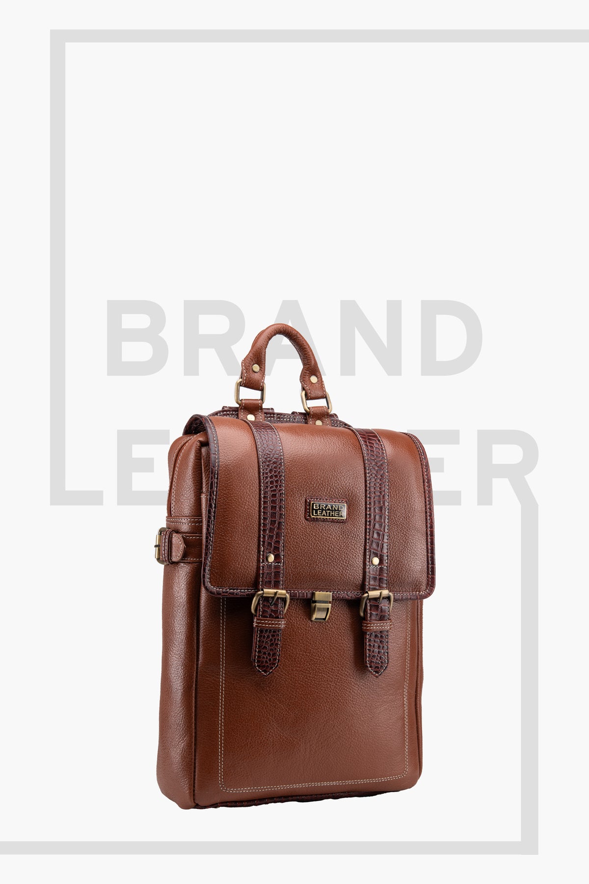 BRAND LEATHER Genuine Leather 14, 15.6 Inch Laptop Backpack For Use Office|Travel|Scahool|College Unisex