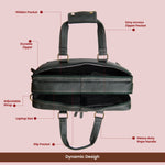 Laptop Bag for Men - Genuine Leather Messenger Bag for Office - Fits up to 16 Inch Laptop -Brown Shoulder Bag with Multiple Compartments - Executive Leather Bag for Work and Travel