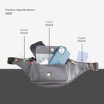 BRAND LEATHER Genuine Leather Stylish Waist Bag Elegant Style Travel Pouch Passport Holder with Adjustable