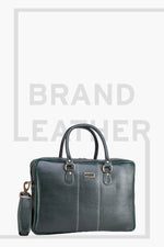 BRAND LEATHER Laptop Bag for Men - Genuine Leather Office Bag with Multiple Compartments Fits 14/15.6/16 Inch Laptop Bag - Messenger and Shoulder Bag for Travel - Water Resistant