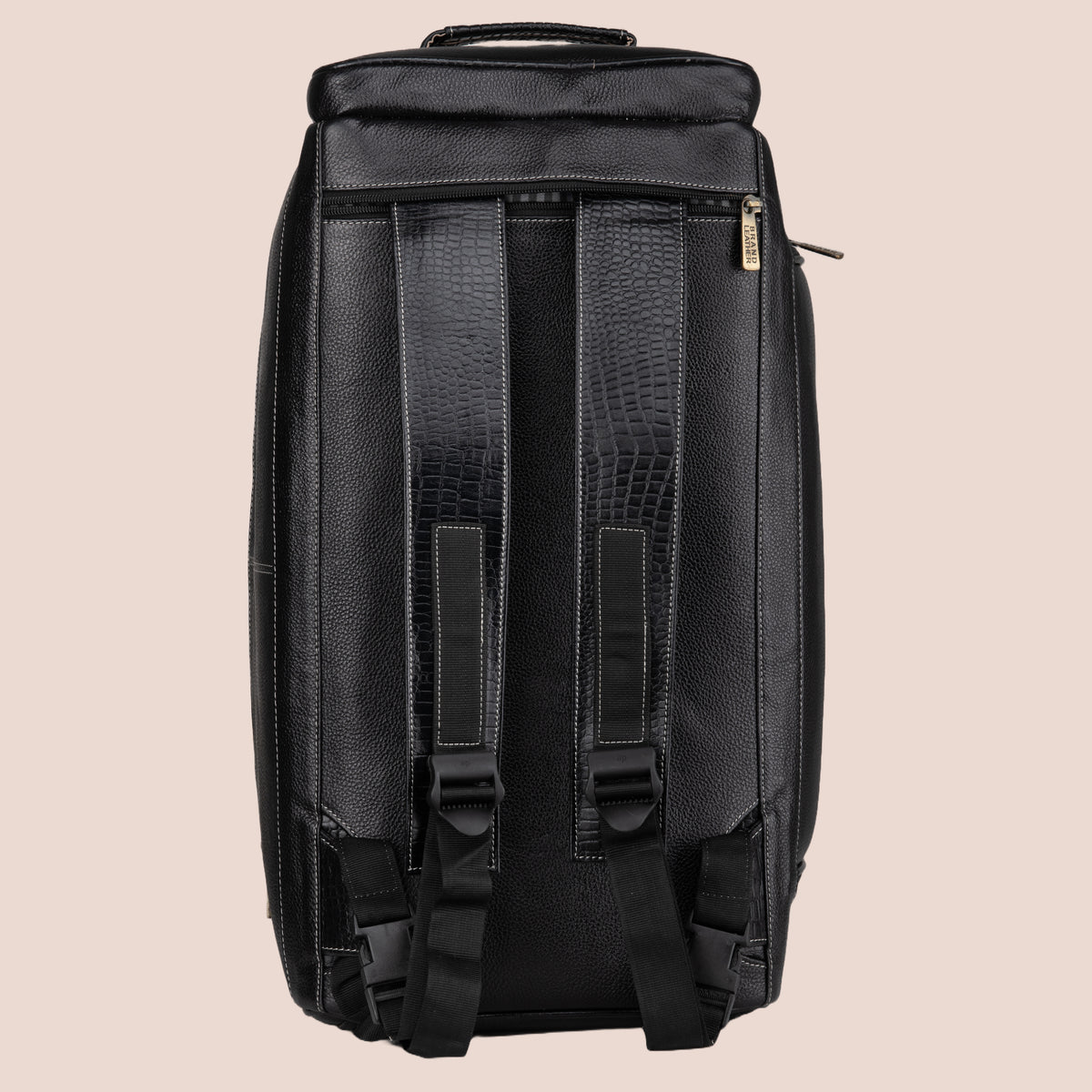 BRAND LEATHER Genuine Leather High Capacity Travel Backpack Cum Duffel Bag