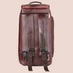 BRAND LEATHER Genuine Leather High Capacity Travel Backpack Cum Duffel Bag